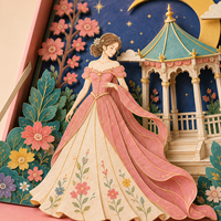 Boîte cadeau rigide 3D pop-up personnalisée, emballage en papier d'art de luxe pour cosmétiques, bijoux, parfums, coffrets cadeaux
