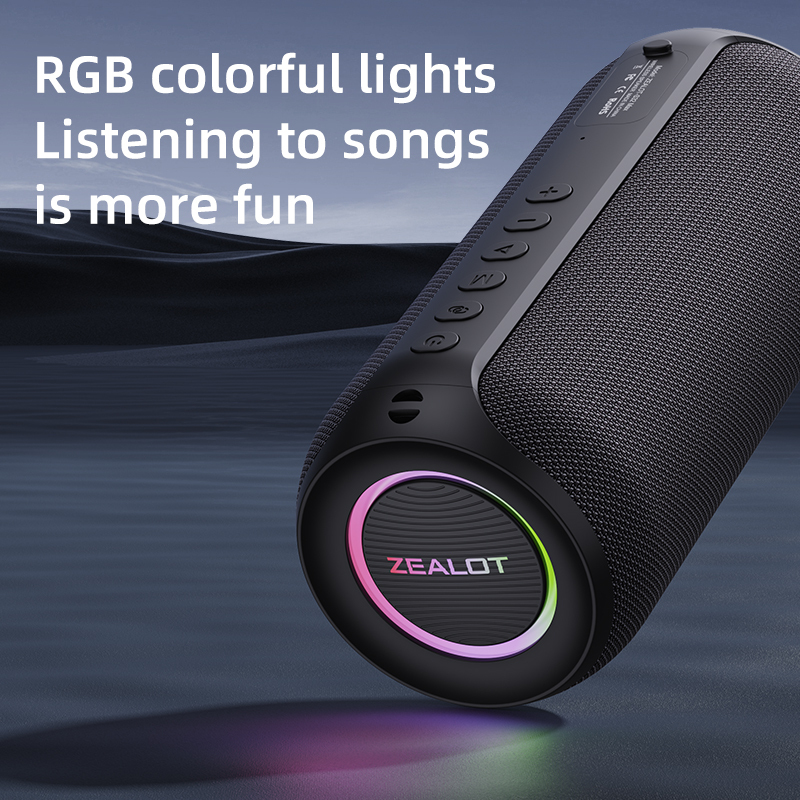 Zealot S69M for 5.2 Speaker System with Dual Wireless Microphones RGB LED Lighting for USB Rechargeable Battery Outdoor Speaker · image 4