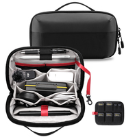 Pochette de rangement pour accessoires électroniques de grande capacité, sac de voyage pour câbles, chargeurs, cordons, Airpods, adaptateur USB