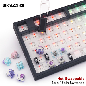 Skyloong Gk87 Pro Diy Gaming Kit Hot Swappable Draadloze Mechanische Toetsenbord Rgb Led 3600Mah Siliconen Pad Voor Win/Mac Nieuw Product - Product Image 4