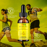 Gotas Líquidas de Vitamina B12 10000mcg en Oferta para un Sistema Nervioso Saludable, Gotas Líquidas de Folato, Calcio y Vitamina D3
