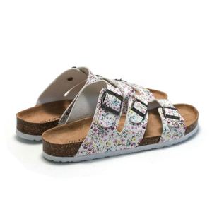 Pantofole con tacco piatto Casual <span class=keywords><strong>suola</strong></span> in <span class=keywords><strong>sughero</strong></span> scarpe da spiaggia da <span class=keywords><strong>donna</strong></span> <span class=keywords><strong>sandali</strong></span> a punta aperta a doppio bottone - Product Image 2