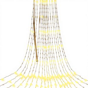Guirnalda de Luces LED Impermeables para Exteriores, Cortina de Luces, Cascada, Decoración para Jardín, Navidad, Familia, Bodas, Fiestas, Regulable - Product Image 1