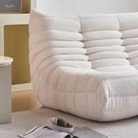 Fauteuil pouf pour adulte, canapé deux places surdimensionné, design moderne, durable, résistant aux intempéries et aux taches, en tissu