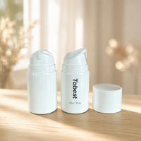 Conteneur cosmétique en plastique vide personnalisé de 30 ml, 50 ml, 100 ml, flacon cosmétique sous vide sans air, flacon pompe pour lotion sans air