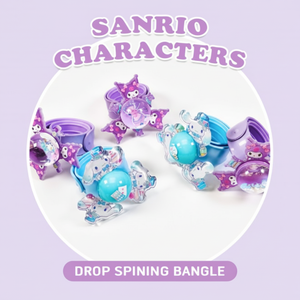 Per Sanrio personaggio filatura re Bangul braccialetto glitterato 2 tipi individuo casuale per gioielli per bambini - Product Image 1