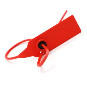 JCPS 006 plastic seal lock red color zip tag numbered plastic seal
