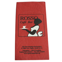 Serviettes en papier personnalisées avec logo et motif, avec informations sur le restaurant