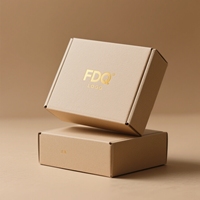 Boîtes d'expédition en carton ondulé personnalisées avec logo FDQ, matériaux recyclés, finition UV bronzée, rectangulaires, pour promotion d'épicerie, supermarché, cadeau