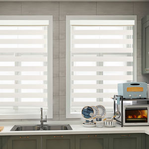 Stores zébrés double couche à contrôle <span class=keywords><strong>de</strong></span> la lumière, stores occultants en aluminium, stores à rouleaux à arrêt libre pour la maison et le bureau - Product Image 4