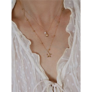 สร้อยคอ SILIN 2024 รุ่นใหม่ ดีไซน์หวาน ประดับทอง 18K บนทองแดง ลายสัตว์ ไม้ไผ่ โซ่แบบสปอร์ต เปลือกหอย ปลาดาว มุก  แบบซ้อนชั้น - Product Image 2