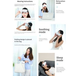 Massaggiatore Oculare Riscaldato con Airbag <span class=keywords><strong>per</strong></span> Agopressione, Vibrazione a Microfrequenza, Musica Bluetooth e Quattro Modalità <span class=keywords><strong>per</strong></span> il Relax Oculare Quotidiano - Product Image 4