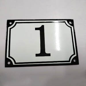 מסורתי בית וינטג פורצלן מתכת בית פורצלן מספר שלט אמייל לוח מספר מתכת - Product Image 1