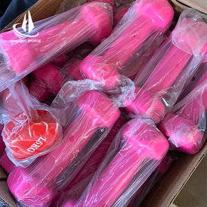High Quality Hot Selling Cheap Cast Hex Multi Color Plastic Dipping Fitness Home Gym Custom Logo Equipment Vinyl <b>Dumbbell</b> Gym - Product Image 3