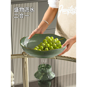 Assiette à fruits en plastique transparent, forme irrégulière, vert gris translucide, blanc, vaisselle de fête, plateau à collation pour la maison - Product Image 2