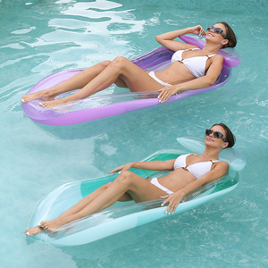 Silla De Agua Inflable Fácil De Almacenar Hamaca De Piscina Inflable Para Adultos De Lago Azul
