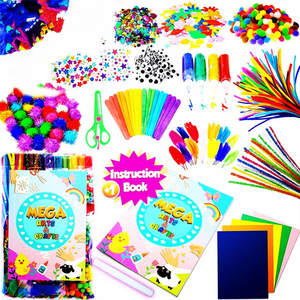 Kit de Manualidades de Arte Moderno para Niños, Pompones de <span class=keywords><strong>Fieltro</strong></span> Creativos, Ojos Móviles, Suministros para Fiestas Infantiles, para Niñas y Niños - Product Image 2