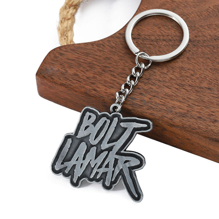 antique silver plated Enamel Keychain