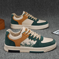 Sepatu Sneakers Retro Pria Musim Semi 2024, Trendi, Serbaguna, Low-Top, Kasual, Flat, Gaya Hong Kong