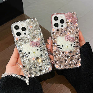 MOQ500 ¡Gran oferta! Nueva funda transparente 3D con diseño de gatito y diamantes <span class=keywords><strong>para</strong></span> <span class=keywords><strong>iPhone</strong></span> 16, 15, 14 Plus, 13, 12, 11 Pro Max, 17 Air, 17 Pro Max - Product Image 4