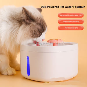 87 औंस/2.6l बड़ा शांत स्मार्ट स्वचालित पालतू जल फव्वारा वायरलेस रिचार्जेबल बैटरी संचालित वायरलेस बिल्ली पानी का फव्वारा - Product Image 4