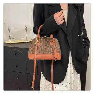 Sac à main et bandoulière rétro en cuir PU imprimé contrastant pour femme – Nouvelle collection polyvalente et tendance pour soirées, style féminin - Product Image 5