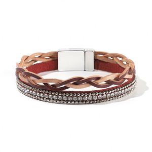 Beach <b>Leather</b> <b>Bracelet</b> Gold Supplier Rust Proof Material Holiday Gift for Women Two-tone Finish - Product Image 5