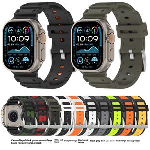 <span class=keywords><strong>Bracelet</strong></span> en silicone à motif de diamant bicolore pour <span class=keywords><strong>Apple</strong></span> <span class=keywords><strong>Watch</strong></span> 10 46mm <span class=keywords><strong>Ultra</strong></span> 2 49mm IWatch 9 <span class=keywords><strong>Bracelet</strong></span> de montre intelligente 45mm - Product Image 3