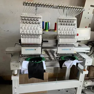 Top supplier SANZHENG 1202 TWO HEAD Embroidery machine twelve needles second hand