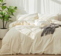 Ensembles de literie personnalisés 300TC en coton, couleurs solides, de luxe, de qualité d'hôtel, ensemble de housse de couette pour hôtel et maison
