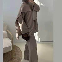 Ensemble 2 pièces Willson en coton pour femme musulmane : Abaya ample et pantalon, confortable et élégant pour l'automne