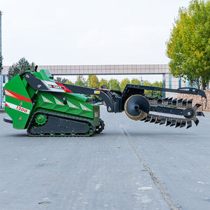 KOSTENLOSER VERSAND <span class=keywords><strong>Mini</strong></span>-Kompaktlader mit EPA-Motor Kleiner Raupenlader mit Grabenfräsen-Zubehör - Product Image 2