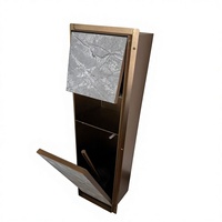 Porte-papier toilette moderne encastrable en acier inoxydable 304 avec brosse WC intégrée et étagère de rangement pour téléphone, compatible carrelage, pour salle de bain