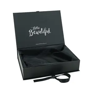Caixa de embalagem luxuosa para cabelo, caixa magnética para peruca, logotipo personalizado, para extensão de cabelo, caixa de embalagem para cabelos