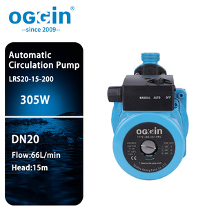 OGGIN 20-15-200G Pompe de circulation d'eau chaude à haute pression 15m, automatique et silencieuse, pour chauffe-eau solaire et douche, 1 pouce 20mm 200mm - Product Image 1