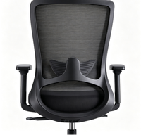 Chaise de bureau ergonomique moderne en maille avec support lombaire réglable et base pivotante pour espace de travail de conférence et bureau commercial