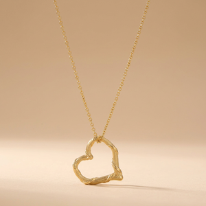 Pendentif Cœur en Acier Inoxydable Plaqué Or 18K, Collier et Boucles d'Oreilles Créoles Tendance et Modernes pour Femme - Product Image 2