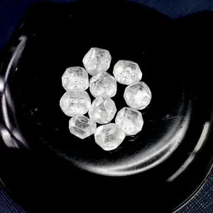 Fancy lab grown uncut 1 carats up rough lab grown White cvd hpht synthetic diamond loose diamonds