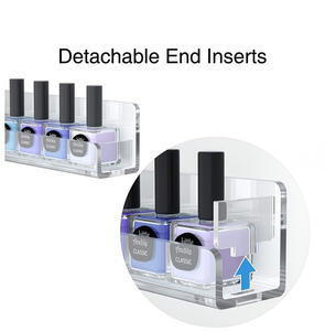 Paquete de 6 Estantes Flotantes de Acrílico Transparente de 15 Pulgadas para Esmaltes de Uñas, Organizador de Cosméticos y Discos de Vinilo, Exhibidor Transparente - Product Image 3