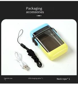 Estuche para Cigarrillos de Plástico Colorido en Oferta, Paquete de 20, con Logotipo, Impermeable, con Encendedor Eléctrico Recargable - Product Image 6