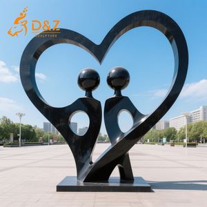 D & Z arte del gruppo artistico moderno casa e giardino decorazione scultura fatta a mano per esprimere emozione astratta scultura d'amore - Product Image 4