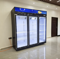 Réfrigérateur Commercial Vitré 220V pour Supermarché, Réfrigérateur Vertical 0~10°C pour Boissons