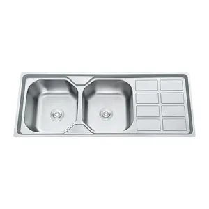 Lavello da cucina commerciale in acciaio inossidabile lavello autoportante SUS 304 di alta qualità