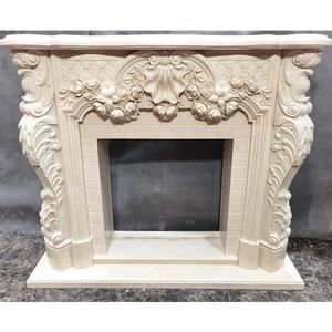 Moderno intagliato <span class=keywords><strong>a</strong></span> mano in marmo naturale intaglio camino decorazioni interne marmo camino mensola del camino per la casa - Product Image 1
