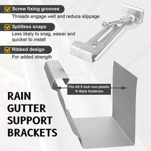 حوامل مزاريب ألومنيوم عالية الجودة بالجملة تناسب جميع المزاريب ذات الطراز K مقاس 5 و6 و7 و8 بوصات - Product Image 3