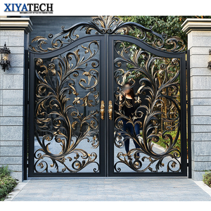 Fabricantes de XIYATECH, puerta de entrada de hierro forjado, puertas batientes para Villa, sistema de puerta de valla de Metal de diseño especial para puerta de acero de seguridad - Product Image 2