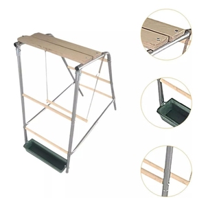 Juego de Parque de Juegos Personalizado para Gallineros con Percha de Metal y Madera, Parque de Entrenamiento para Aves, Percha para <span class=keywords><strong>Gallinas</strong></span> y Pavos - Product Image 4