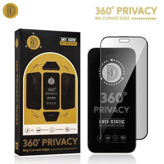 New Arrival 360°Anti-Spy Privacy Screen Protector for iPhone 17 16 15 14 13 Pro Max 9H Hardness 0.33MM Protector De Pantalla