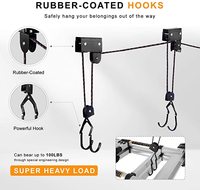 Palan de stockage de garage en acier pour vélo et kayak, capacité de 100 lb