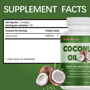 Gélules d'huile de coco - Complément tonifiant nutritif, huile de coco vierge pressée à froid, favorise la vitalité et le bien-être - Product Image 6